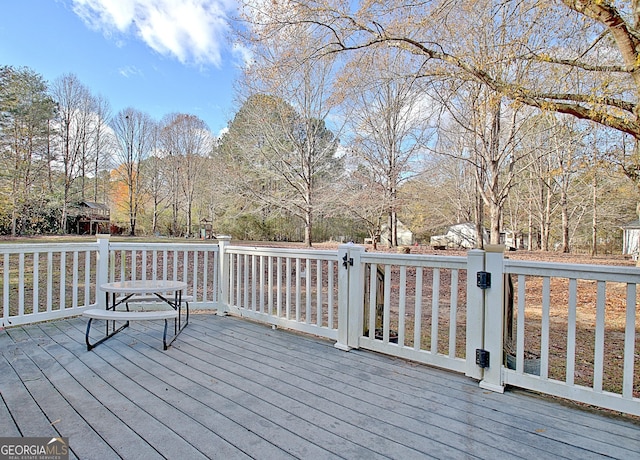 view of wooden terrace