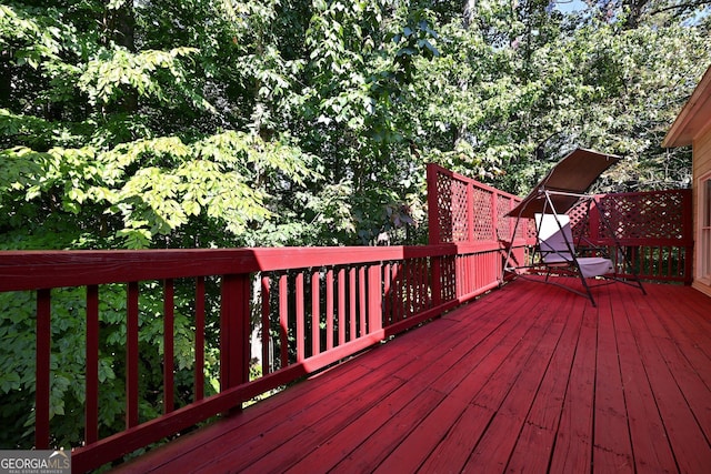 view of wooden terrace