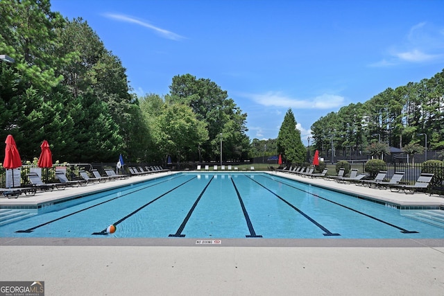 view of pool