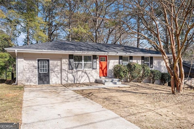 view of ranch-style home