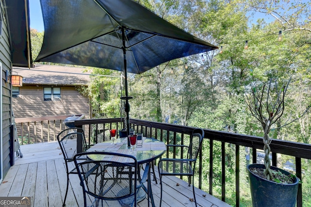 view of wooden terrace