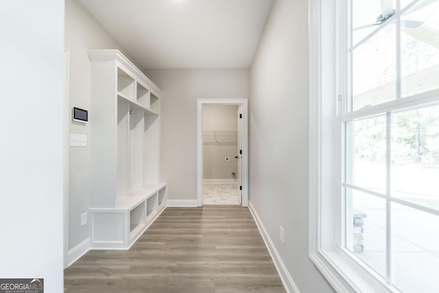 408 Bella Notte Cir Unit 26A, Warner Robins, GA 31088 - mudroom featuring wood finished floors and baseboards