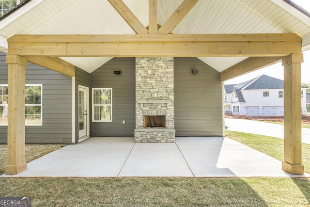 408 Bella Notte Cir Unit 26A, Warner Robins, GA 31088 - view of patio with an outdoor stone fireplace