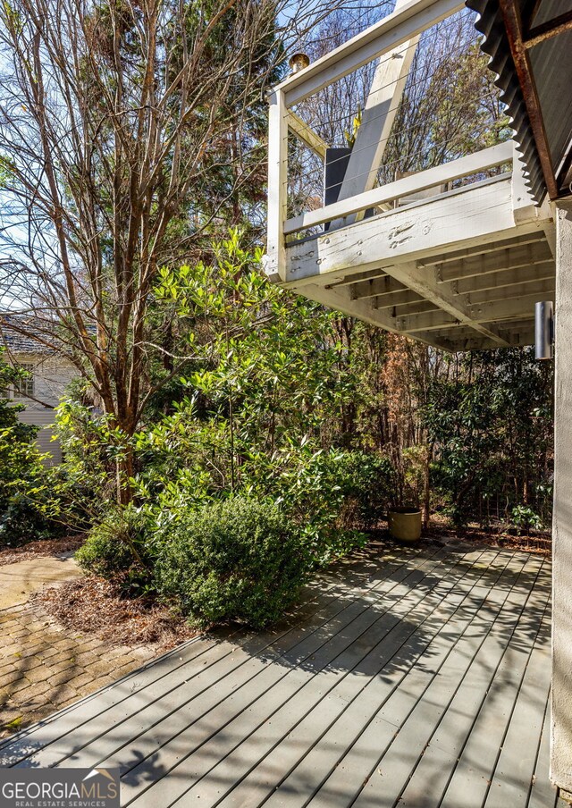 view of wooden deck