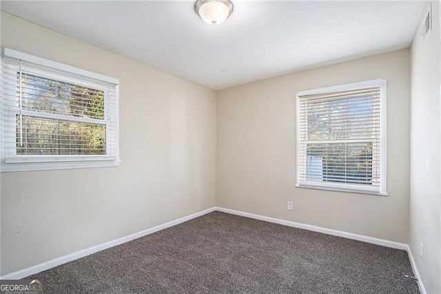 spare room with carpet floors