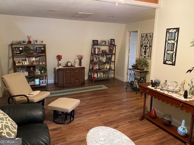 living room featuring hardwood / wood-style floors