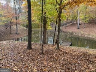 view of yard featuring a water view