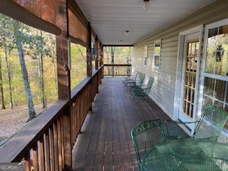 deck with covered porch