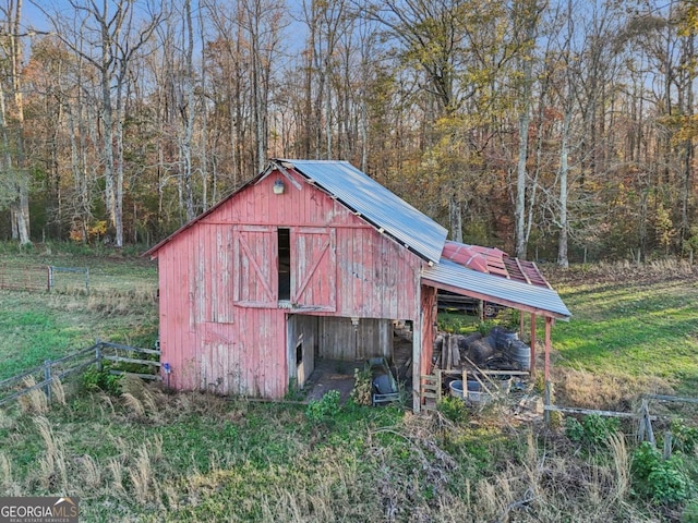 view of outdoor structure