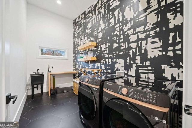 laundry room with separate washer and dryer