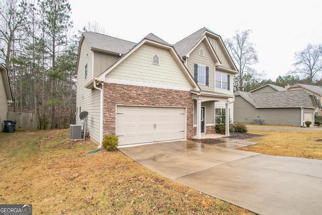 craftsman-style home featuring a garage