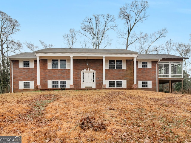 raised ranch with a sunroom