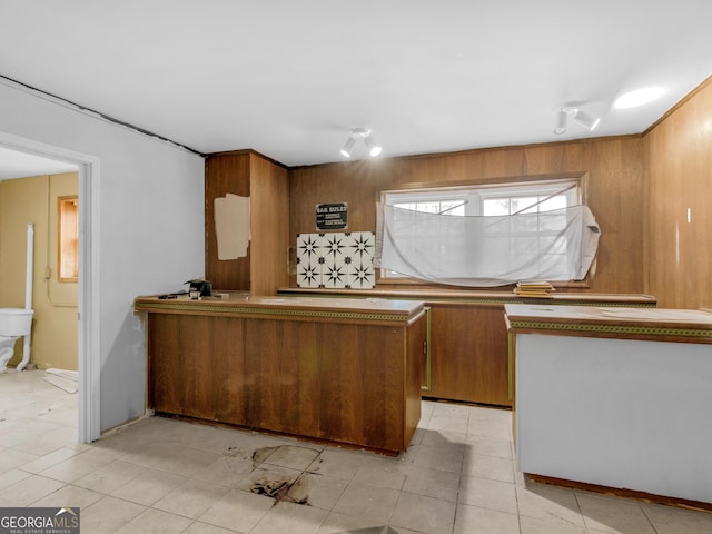 interior space featuring light tile patterned floors