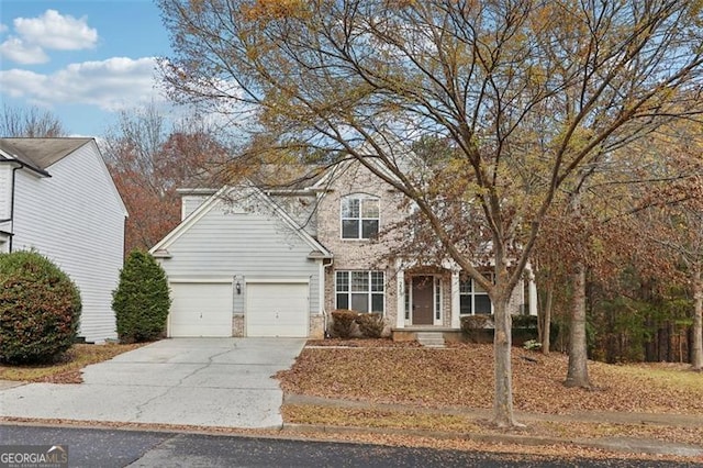 view of front of home featuring a garage