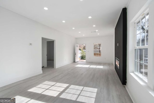 interior space featuring light wood-type flooring