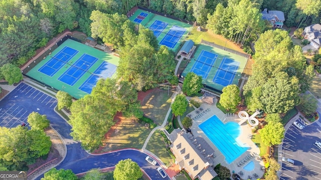 birds eye view of property