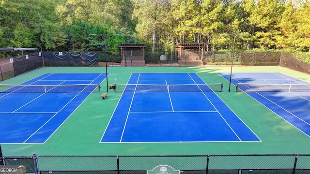 view of sport court featuring basketball court