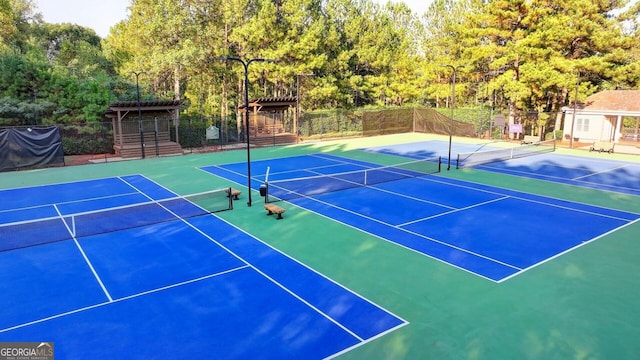 view of sport court featuring basketball court