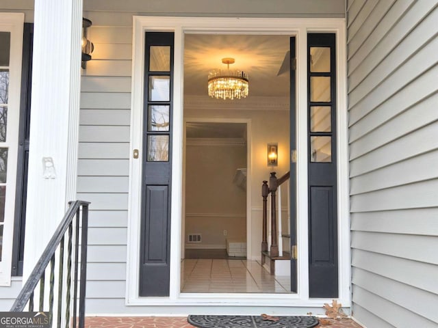 view of doorway to property