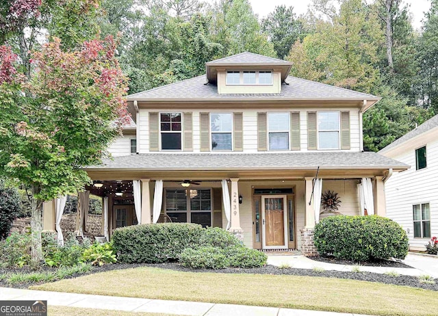 view of front of house with a porch