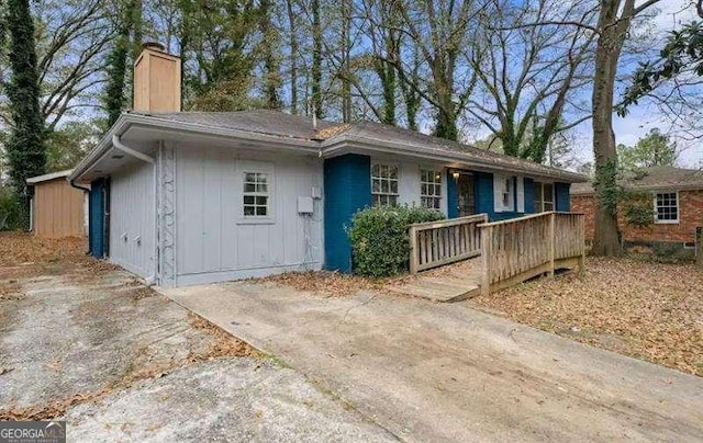 view of ranch-style home