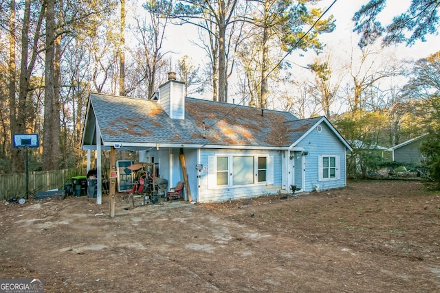 view of rear view of property