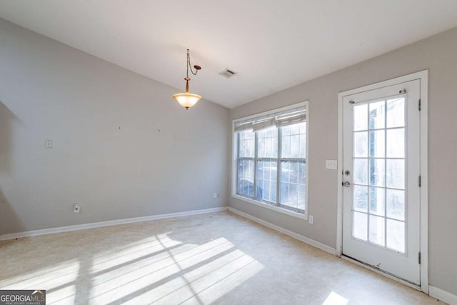 interior space featuring a wealth of natural light