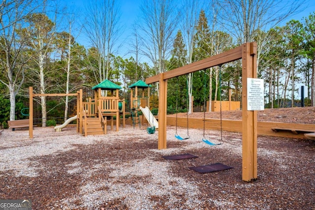 view of jungle gym