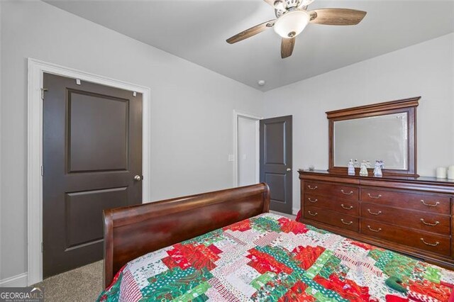 living room featuring vaulted ceiling with beams, dark hardwood / wood-style floors, and ceiling fan