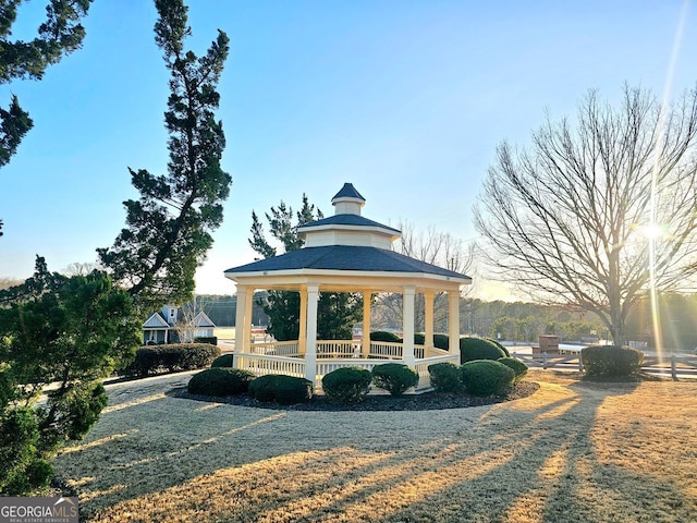 view of home's community with a gazebo