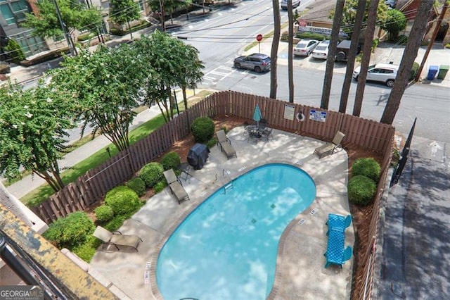 view of pool with a patio