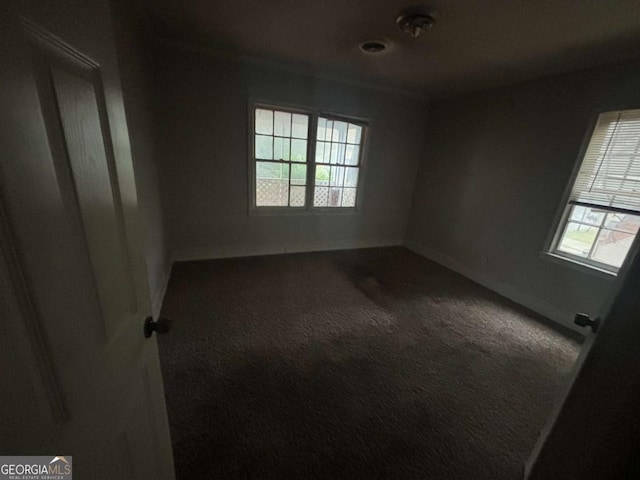 carpeted empty room featuring plenty of natural light