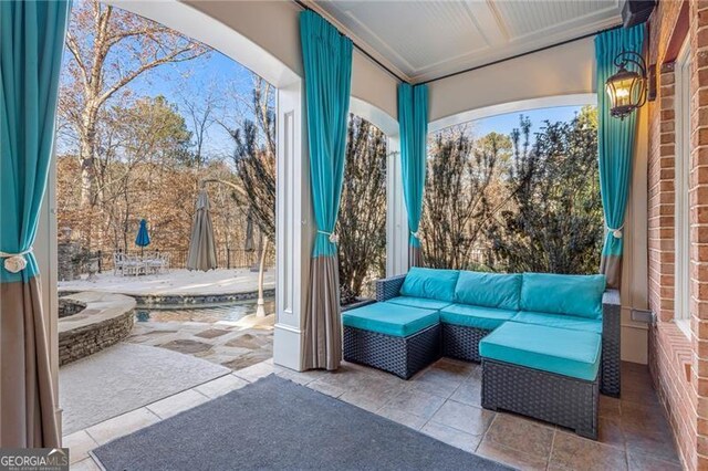 view of patio / terrace featuring outdoor lounge area