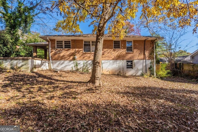 view of rear view of property