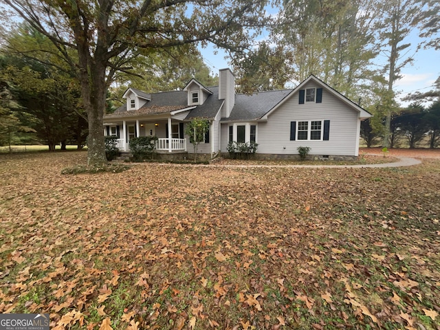 view of front facade with covered porch