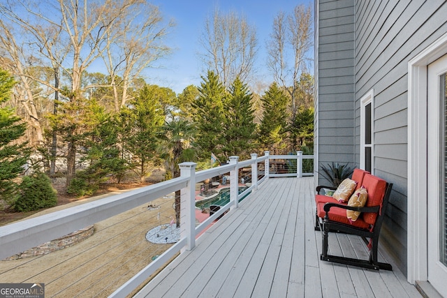 view of wooden terrace