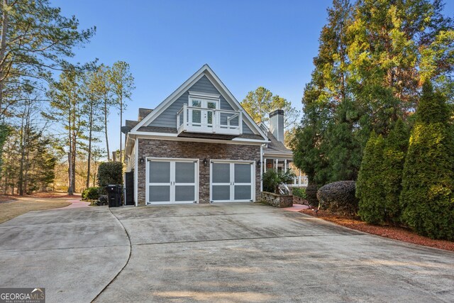 view of home's exterior featuring a garage