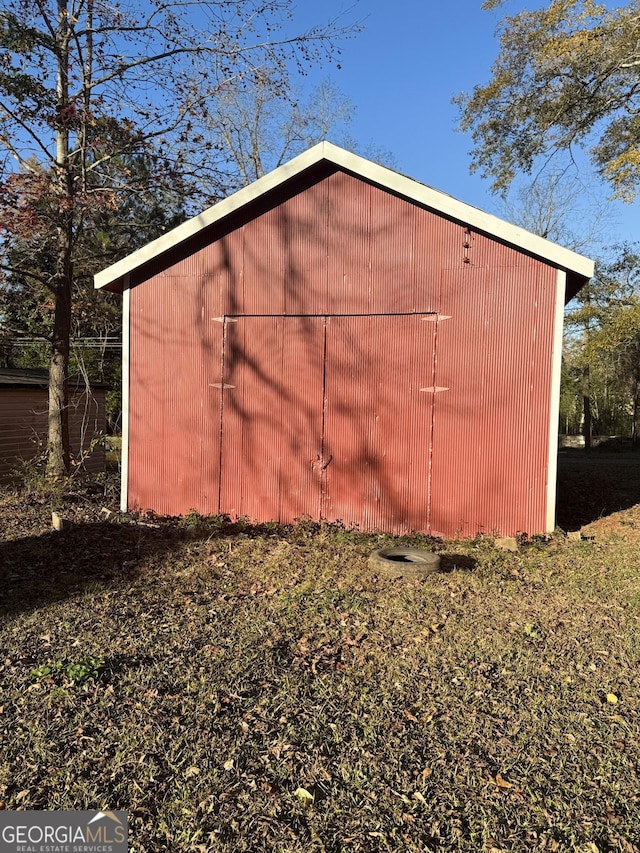 view of outdoor structure