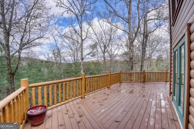 view of wooden deck