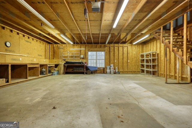 misc room with concrete floors