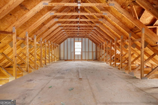 view of attic