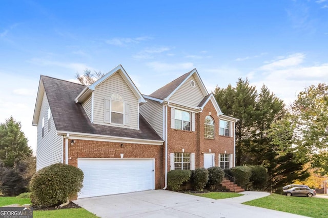 view of front of home featuring a garage