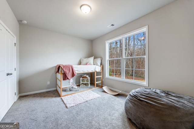 view of carpeted bedroom