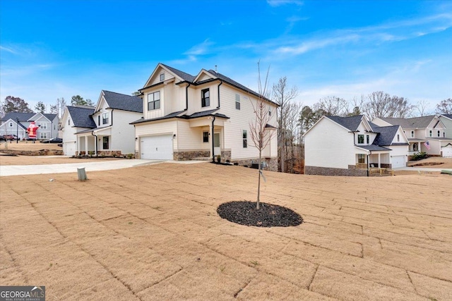 view of property featuring a garage