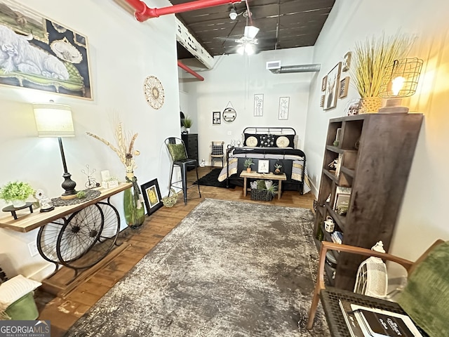 interior space with wood-type flooring