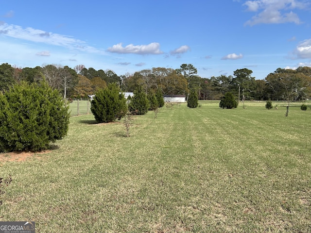 view of yard featuring a rural view