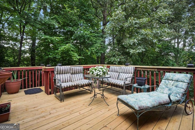 view of wooden terrace