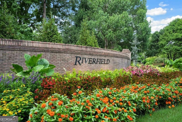 view of community sign