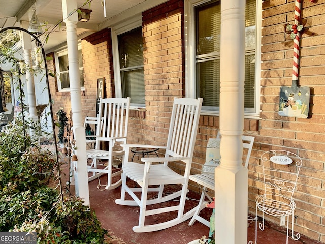 view of patio / terrace with a porch