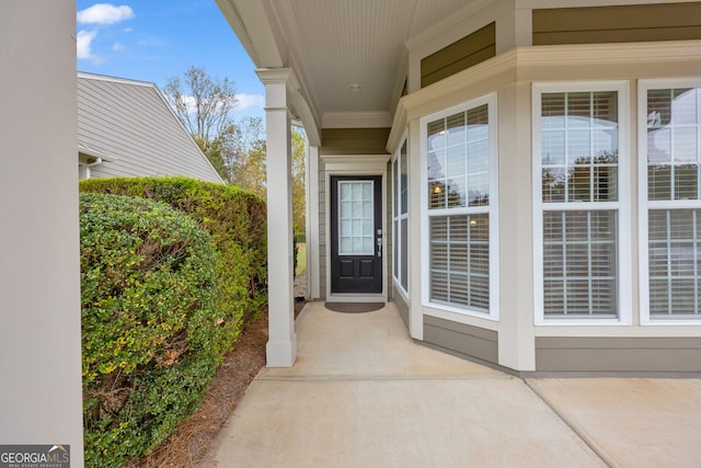 view of doorway to property